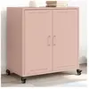 vidaXL Buffet rose 68,5x39x72 cm acier laminé à froid
