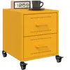 Tables De Chevet 2 Pcs Jaune Moutarde 36x39x43,5 Cm Acier - Vidaxl