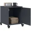 vidaXL Tables de chevet 2 pcs anthracite 36x39x43,5 cm acier