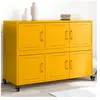 vidaXL Buffet jaune moutarde 100,5x39x72 cm acier laminé à froid