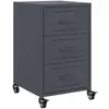 vidaXL Table de chevet anthracite 36x39x59 cm acier