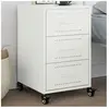 vidaXL Table de chevet blanc 36x39x59 cm acier