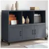 vidaXL Buffet anthracite 100,5x39x72 cm acier laminé à froid