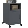 vidaXL Tables de chevet 2 pcs anthracite 36x39x59 cm acier