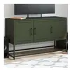 vidaXL Meuble TV vert olive 100,5x39x60,5 cm acier