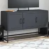 vidaXL Meuble TV anthracite 100,5x39x60,5 cm acier