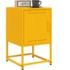 vidaXL Tables de chevet 2 pcs jaune moutarde 36x39x60,5 cm acier