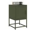 vidaXL Tables de chevet 2 pcs vert olive 36x39x60,5 cm acier