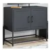 vidaXL Meuble TV anthracite 68,5x39x60,5 cm acier