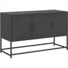 vidaXL Meuble TV noir 100,5x39x60,5 cm acier