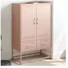 Buffet haut rose 68x39x111,5 cm acier laminé à froid Vidaxl