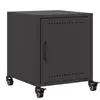 vidaXL Vidaxl Table De Chevet Noir 36x39x43,5 Cm Acier