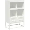 vidaXL Buffet haut blanc 68,5x39x111,5 cm acier laminé à froid