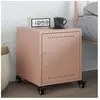 vidaXL Vidaxl Table De Chevet Rose 36x38,5x43,5 Cm Acier