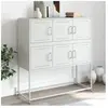 vidaXL Vidaxl Buffet Blanc 100,5x39x107 Cm Acier