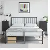 vidaXL Tables de chevet 2 pcs noir 36x39x78 cm acier