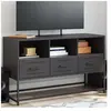vidaXL Meuble TV noir 100,5x39x60,5 cm acier