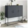 vidaXL Buffet haut anthracite 100,5x39x107 cm acier