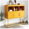 vidaXL Buffet jaune moutarde 100,5x39x107 cm acier laminé à froid