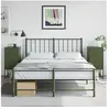 vidaXL Tables de chevet 2 pcs vert olive 36x39x78 cm acier