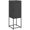 vidaXL Buffet haut noir 36x39x107 cm acier