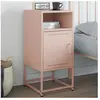 vidaXL Table de chevet rose 36x39x78 cm acier