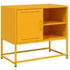 vidaXL Meuble TV jaune moutarde 68x39x60,5 cm acier