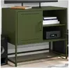vidaXL Meuble TV vert olive 68x39x60,5 cm acier