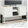 vidaXL Meuble TV blanc 100,5x39x60,5 cm acier