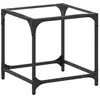 vidaXL Table basse avec dessus en verre transparent 40x40x40 cm acier
