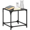 vidaXL Tables basses avec dessus en verre noir 2 pcs 40x40x40 cm acier