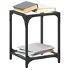 vidaXL Tables basses avec dessus en verre transparent 2 pcs acier