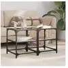 vidaXL Tables basses avec dessus en verre noir 2 pcs 40x40x45 cm acier