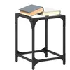 vidaXL Table basse avec dessus en verre transparent 30x30x40 cm acier