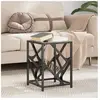 vidaXL Table basse avec dessus en verre transparent 30x30x41 cm acier