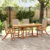 vidaXL Ensemble à manger de jardin 5pcs bois d'acacia solide textilène