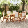 vidaXL Ensemble à manger de jardin 7pcs bois d'acacia solide textilène