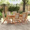 vidaXL Ensemble à manger de jardin 7pcs bois d'acacia solide textilène