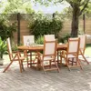 vidaXL Ensemble à manger de jardin 7pcs bois d'acacia solide textilène