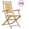 vidaXL Chaises pliables de jardin lot de 6 53x66x99 cm bambou