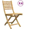 vidaXL Chaises pliables de jardin lot de 4 43x54x88 cm bambou