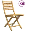 vidaXL Chaises pliables de jardin lot de 6 43x54x88 cm bambou