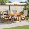vidaXL Chaises pliables de jardin lot de 4 bois d'acacia et textilène