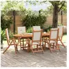 vidaXL Chaises pliables de jardin lot de 6 bois d'acacia et textilène