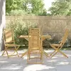 vidaXL Ensemble à manger de jardin 5 pcs bambou