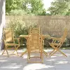 vidaXL Ensemble à manger de jardin 5 pcs bambou