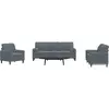 vidaXL Ensemble de canapés 3 pcs avec coussins et traversins velours