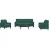 vidaXL Ensemble de canapés 3 pcs avec coussins et traversins velours