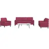 vidaXL Ensemble de canapés 3 pcs avec coussins et traversins velours