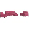 vidaXL Ensemble de canapés 4 pcs avec coussins et traversins velours